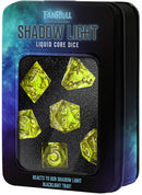Fanroll Dice Elixir Shadow Light UV Liquid Core Dice Set