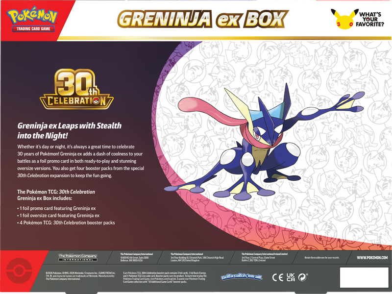 Pokemon 30th Celebration EX Box