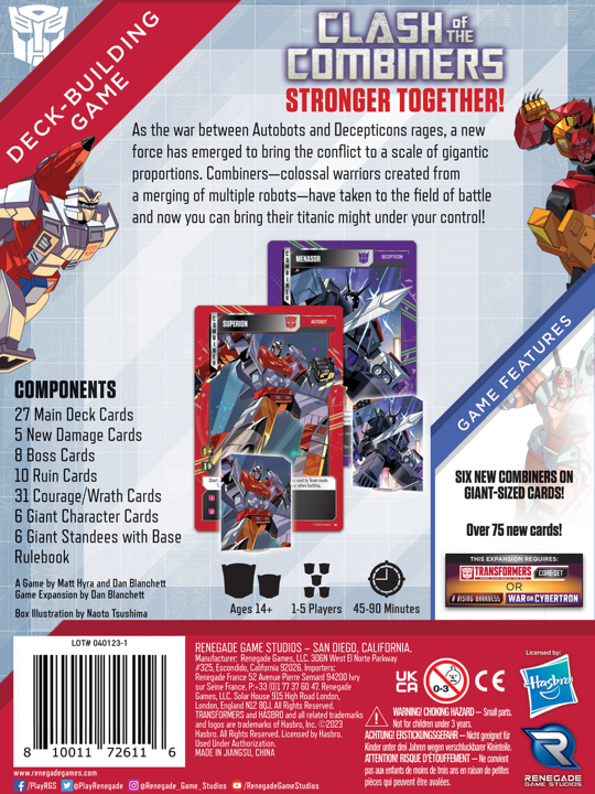 BG Transformers Deck Building Game Clash of the Combiners