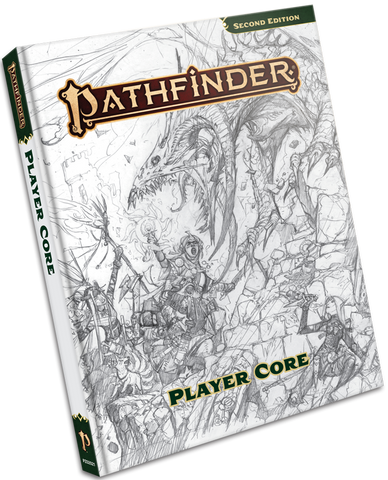Pathfinder 2E Remaster Player Core Rulebook Sketch Cover