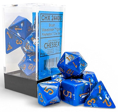 Chessex Poly Brush Wavebreak/Gold