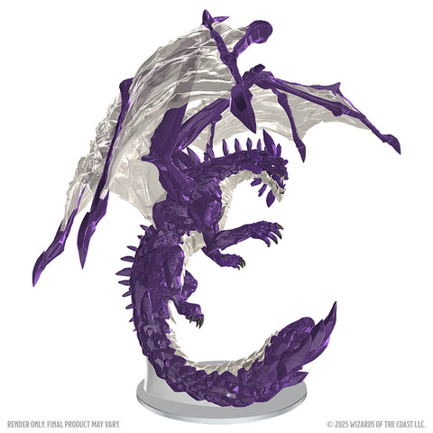 D&D Minis Icons of the Realms Adult Amethyst Dragon