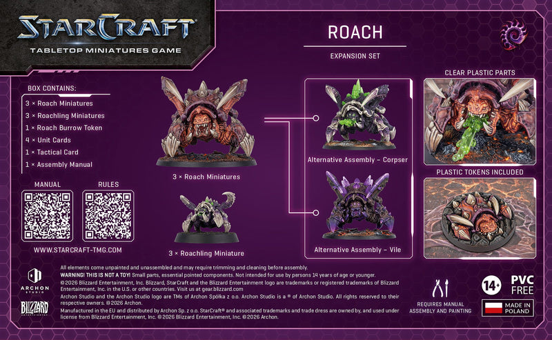 Starcraft Zerg Roach / Corpser / Vile Roach