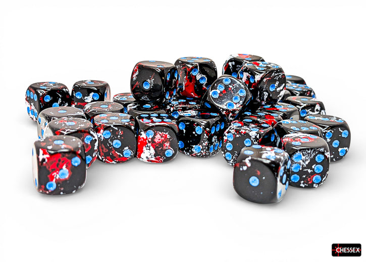 Chessex 36d6 Brush Dark Side/Blue