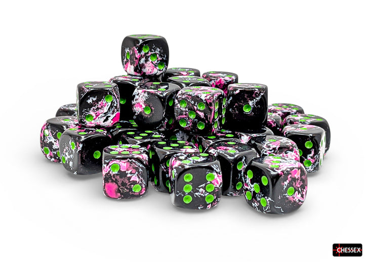 Chessex 36d6 Brush Paintball/Green