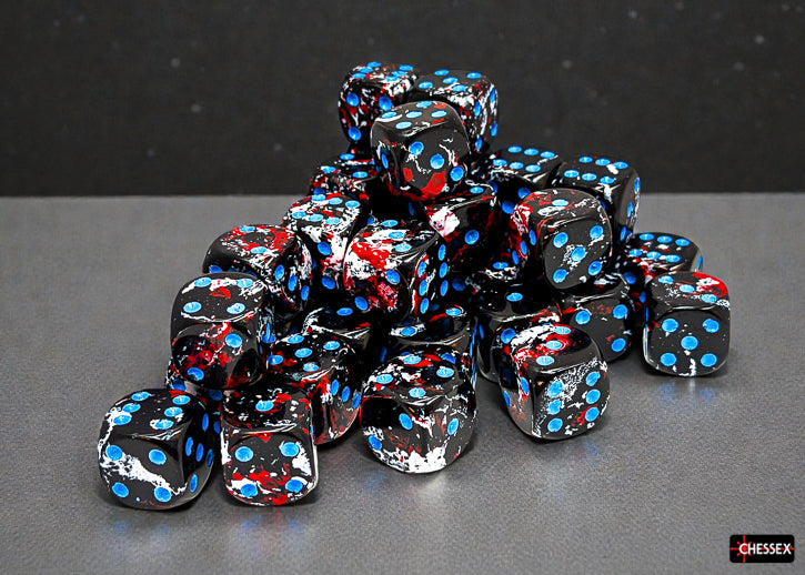 Chessex 36d6 Brush Dark Side/Blue