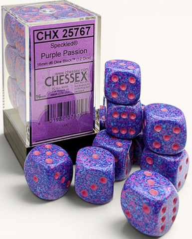Chessex 12d6 Speckled Purple Passion