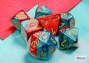 Chessex Poly Mini Gemini Red-Teal/Gold