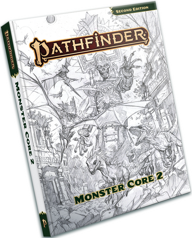 Pathfinder 2E Remaster Monster Core 2 Sketch Cover