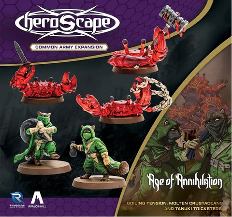 Heroscape Molten Crustaceans And Tanuki Tricksters Army Expansion
