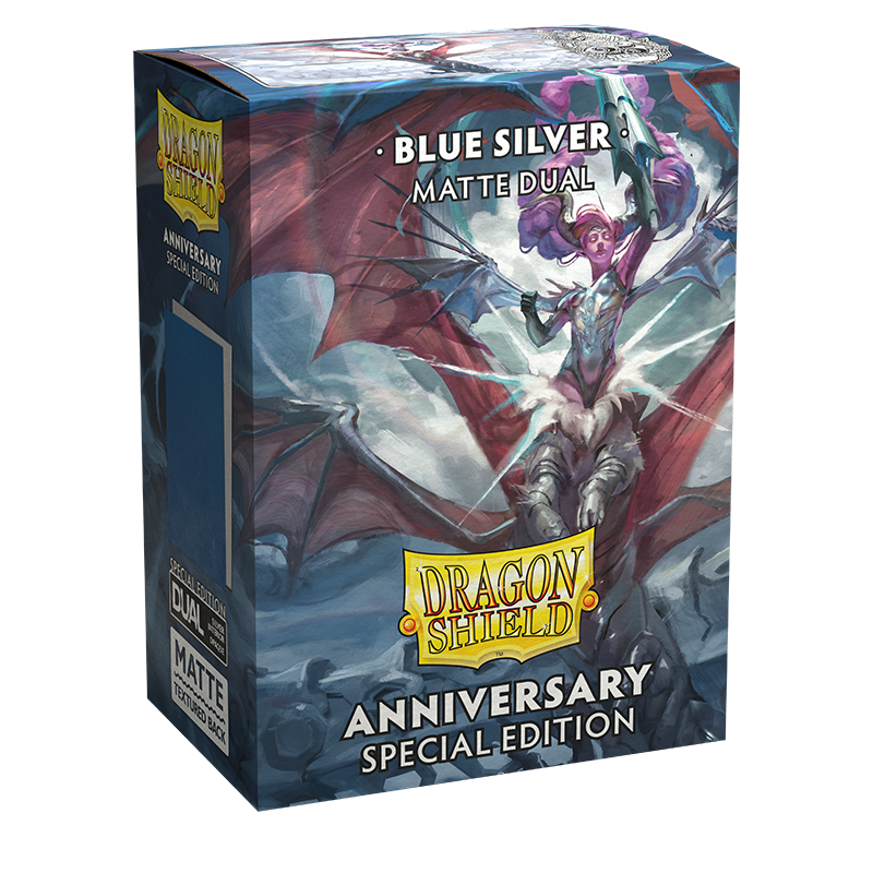 Dragon Shield Sleeves: Matte Art Anniversary Special Edition Blue/Silver