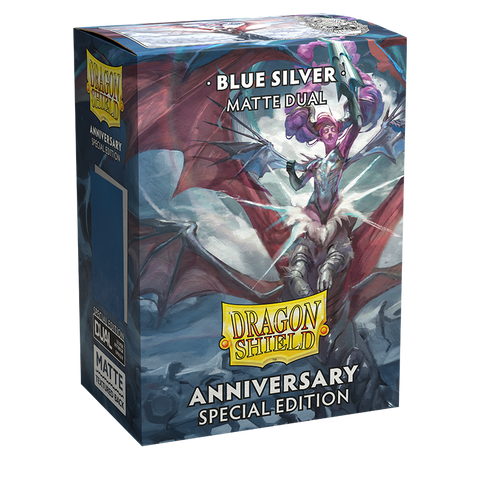 Dragon Shield Sleeves: Matte Art Anniversary Special Edition Blue/Silver
