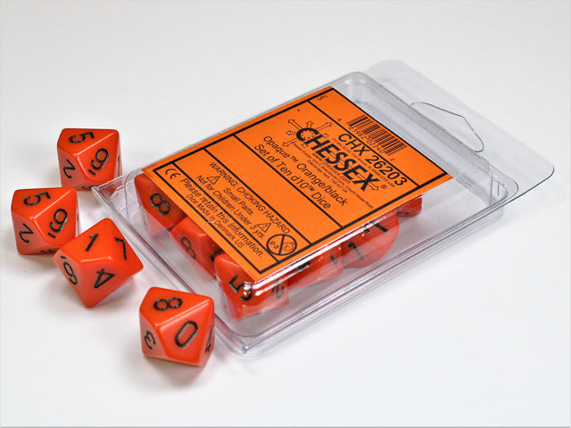 Chessex  10d10 Orange/Black