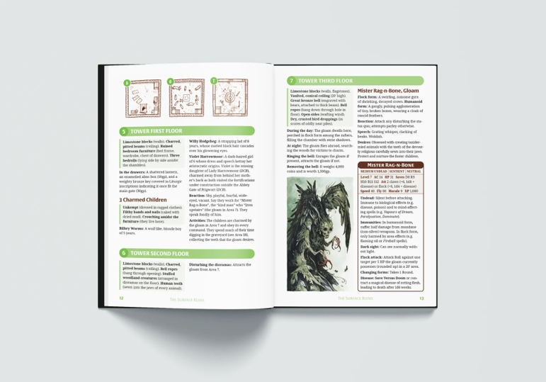 RPG Dolmenwood - Official Adventure Scenario: The Ruined Abbey Of St Clewyd