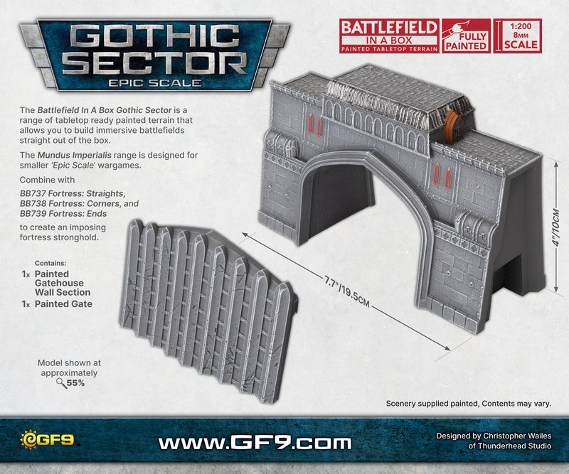 Battlefield in a Box Mundus Imperialis Fortress Gatehouse