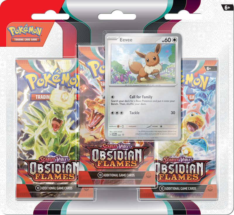 Pokémon SV3 Scarlet & Violet 3 Obsidian Flames Booster 3-Pack