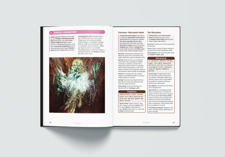 RPG Dolmenwood - Official Adventure Scenario: The Fungus That Came To Blackeswell