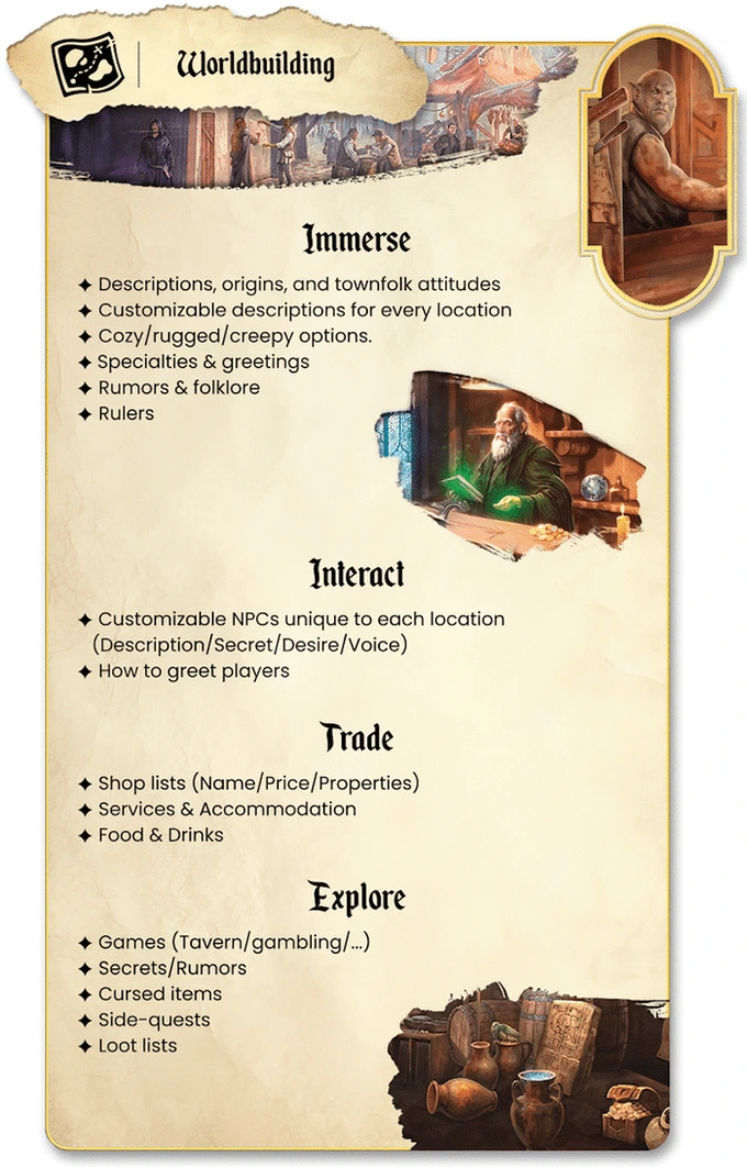 RPG Worlds At A Glance Worlds At A Glance Towns And Villages Book