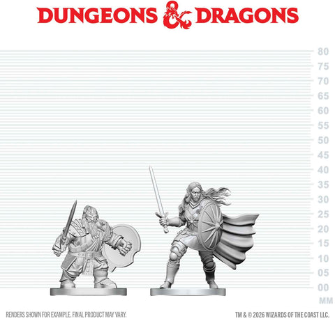 Wizkids Minis D&D 90887 Dwarf Fighter & Orc Paladin