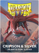 Dragon Shield Sleeves: Matte Dual Crimson And Silver