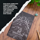 Dungeon Notes Hero's journals 3 Pack Black