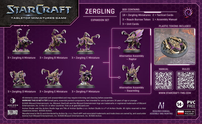 Starcraft Zerg Zergling / Raptor / Swarmer