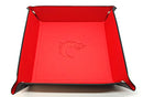 Old School Dice: Square Rolling Tray - Red w/ Black Back