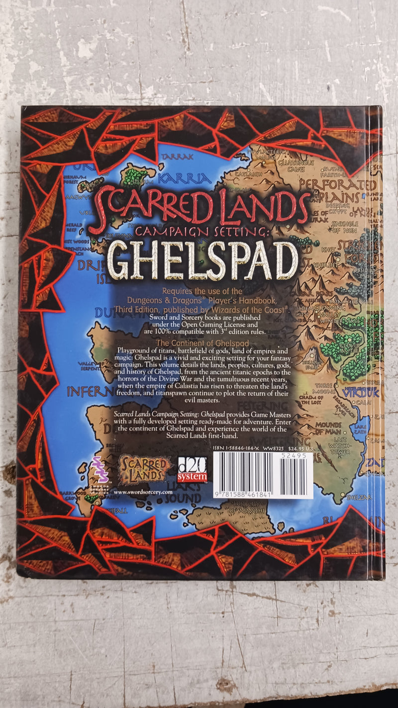 Used - RPG Sword & Sorcery Scarred Lands Campaign Setting: Ghelspad WW8325