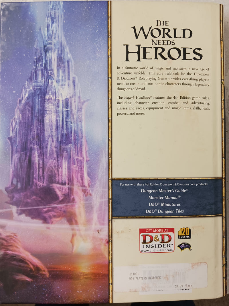 Used - RPG Dungeons & Dragons 4e Player's Handbook
