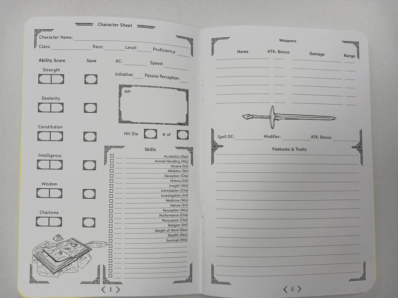 Dungeon Notes Hero's journals 3 Pack Green