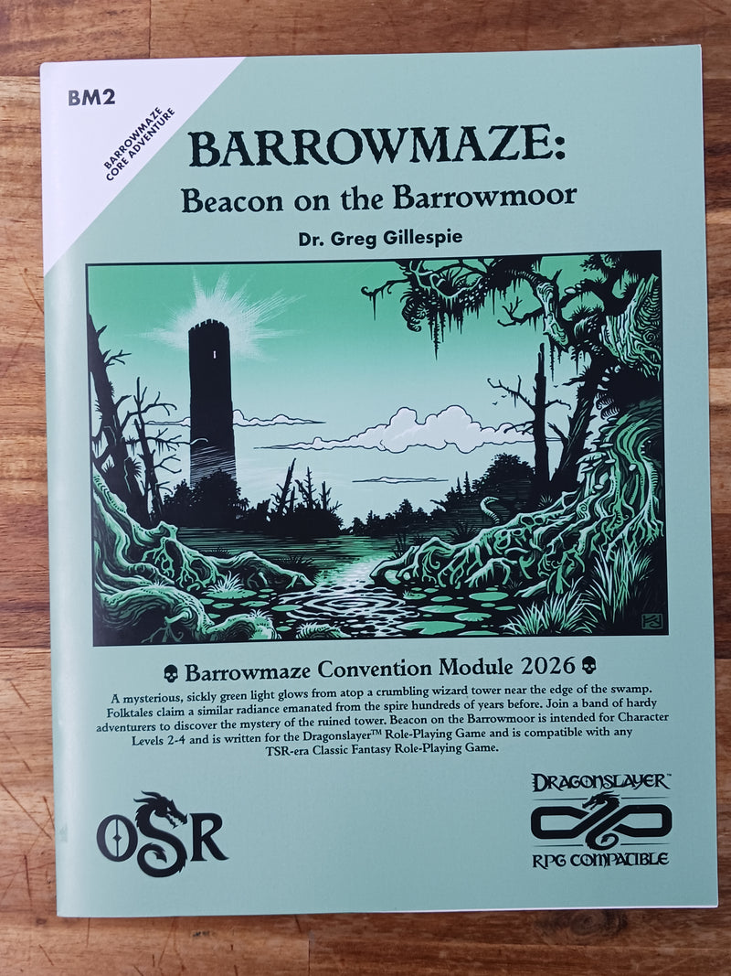 RPG OSR Barrowmaze: Beacon on the Barrowmoor (Monochrome)