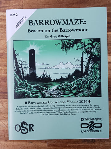 RPG OSR Barrowmaze: Beacon on the Barrowmoor (Monochrome)