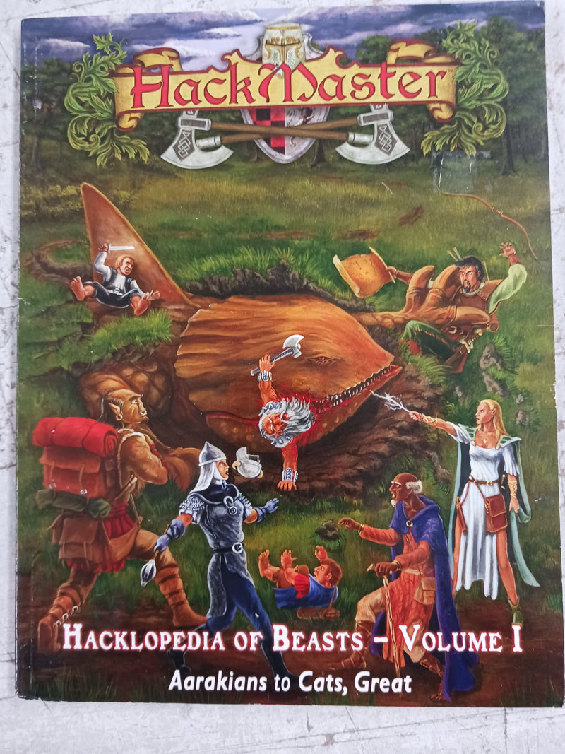 Hackmaster Map Used - RPG Hackmaster Hacklopedia of Beasts Volume I