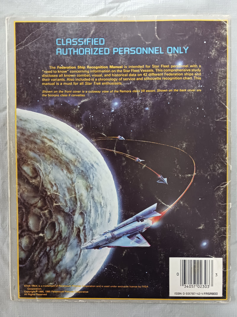 Used - RPG Star Trek RPG Second Edition - Federation Ship Recognition Manual