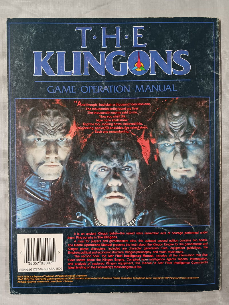 Used - RPG Star Trek RPG Second Edition - The Klingons: Game Operation Manual