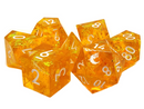 Old School Dice: Sharp Edged Poly Dice Set - Lemon Tree