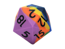 Old School Dice: Silicone 50mm D20 - Rainbow