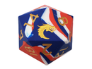 Old School Dice: Silicone 50mm D20 - Red, White & Blue