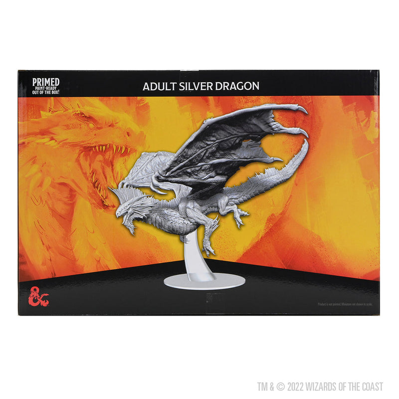 Wizkids Minis D&D 90566 Adult Silver Dragon Unpainted