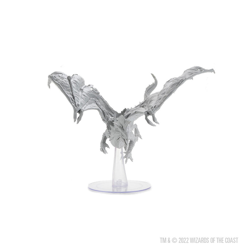 Wizkids Minis D&D 90566 Adult Silver Dragon Unpainted