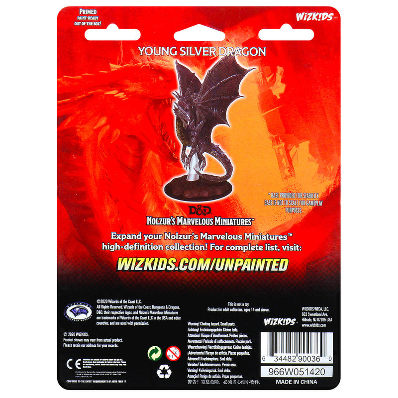 Wizkids Minis D&D 90036 Young Silver Dragon