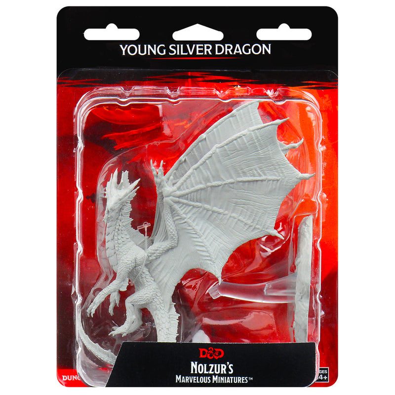 Wizkids Minis D&D 90036 Young Silver Dragon