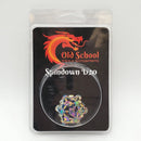 Old School Dice: Hollow Metal D20 Spindown - Skull Spectral