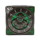 Old School Dice: 7 in 1 Dice Spinner: Dice Goblin - Matte Black with Green