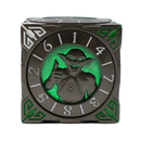 Old School Dice: 7 in 1 Dice Spinner: Dice Goblin - Matte Black with Green