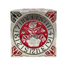 Old School Dice: 7 in 1 Dice Spinner: Dice Goblin - Silver with Red