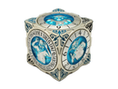 Old School Dice: 7 in 1 Dice Spinner: Dice Goblin - Silver with Teal