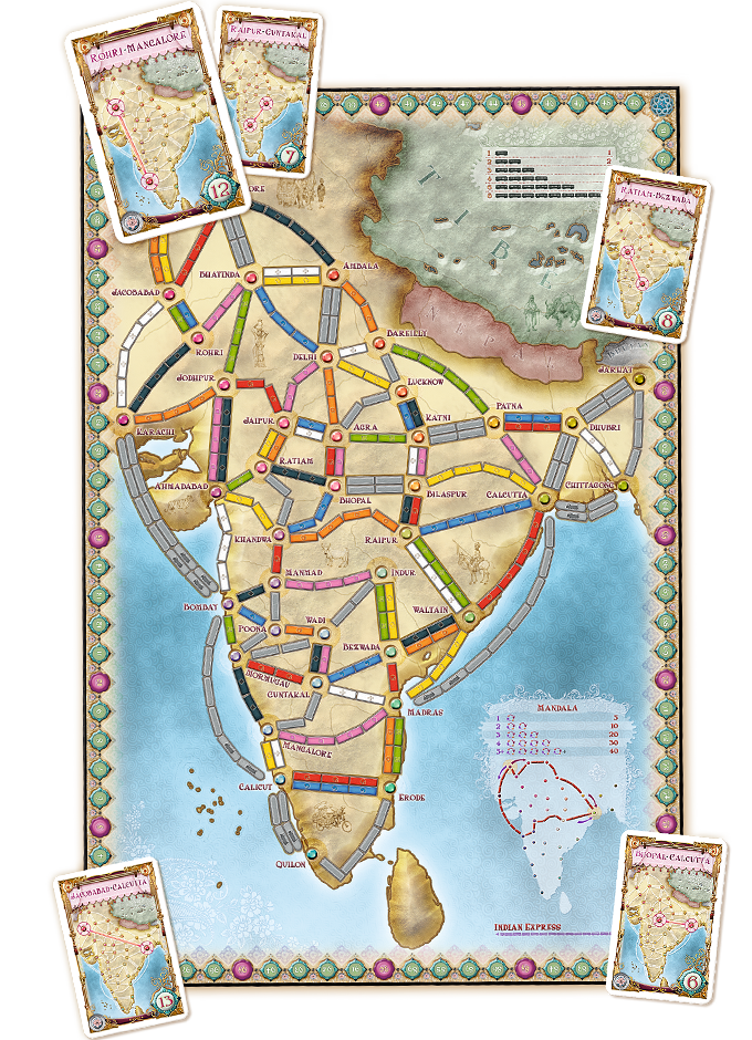 Bg Ticket To Ride Map 2 India