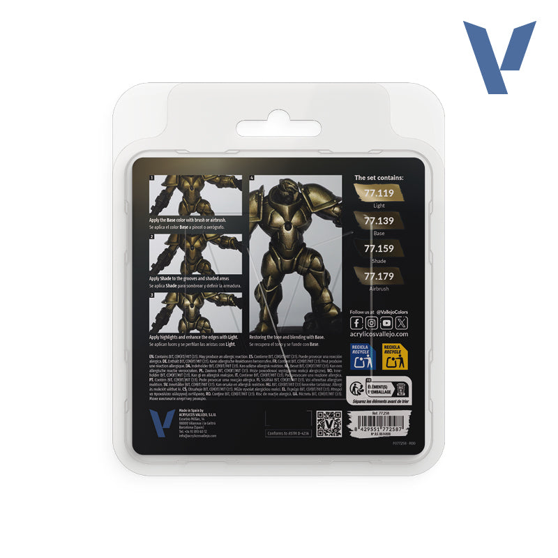 Vallejo Paint Set True Metallic Aged Metal