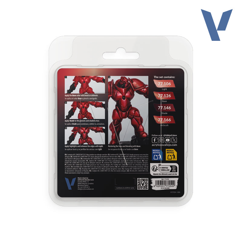 Vallejo Paint Set True Metallic Ruby Red